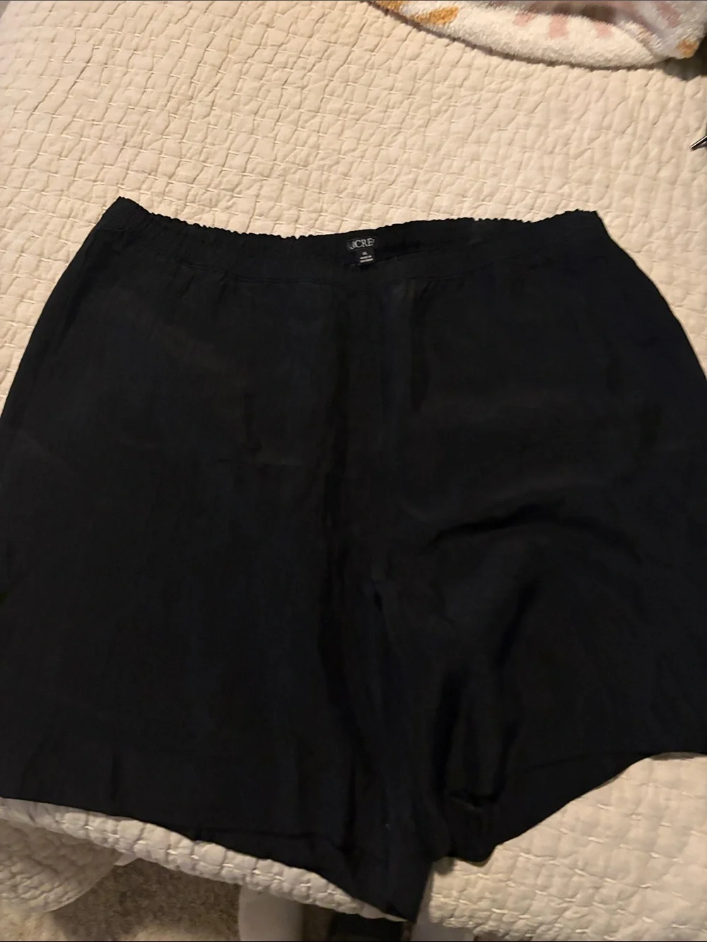 J. Crew Black Elastic-Waist Bermuda Shorts XL